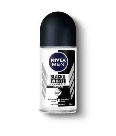 Nivea MEN Deo Рол-он мъжки Invisible on Black & White Fresh 50 ml