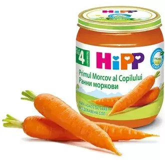 Hipp Био Ранни Моркови 4м+ Арт. № 4010 125g стек 6бр