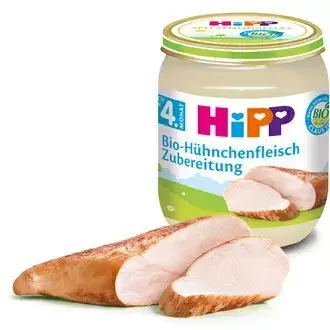Hipp Био Пюре Пилешко Месо 4м+ Арт. № 6020 125g стек 6бр