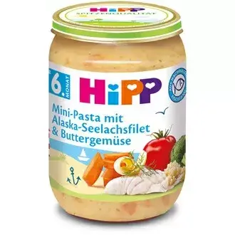 Hipp Рибно Меню Паста С Филе От Треска От Аляска И Зеленчуци 4м+ Арт. № 6275 190g стек 6бр