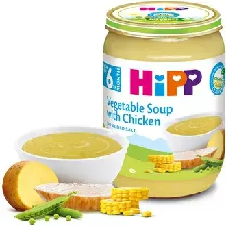 Hipp Био Зеленчукова Супа С Пиле 4м+ Арт. № 7973 190g стек 6бр