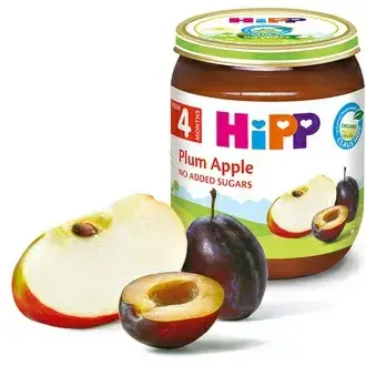Hipp Био Сливи И Ябълки 4м+ Арт. № 4204 125g стек 6бр