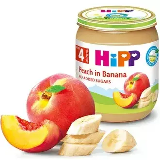 Hipp Био Банани И Праскови 4м+ Арт. № 4396 125g стек 6бр