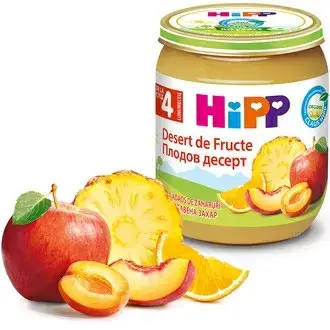 Hipp Плодов Десерт 4м+ Арт. № 4224 125g стек 6бр