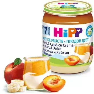 Hipp Био Праскови И Кайсии С Извара 7м+ Арт. № 5470 160g стек 6бр