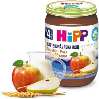 Hipp Био Млечна Каша Грис С Ябълки И Круш 6м+ Арт. № 5511 190g стек 6бр