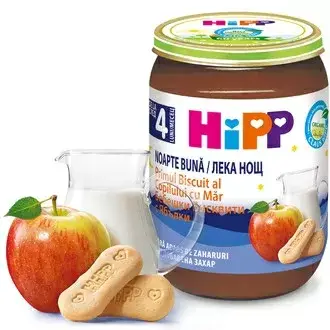 Hipp Био Млечна Каша Бисквити С Ябълка 6м+ Арт. № 5514 190g стек 6бр