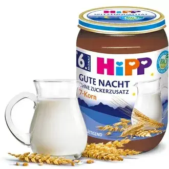 Hipp Био Млечна Каша "Лека Нощ" 7 Зърна 6м+ Арт. № 5516 190g стек 6бр