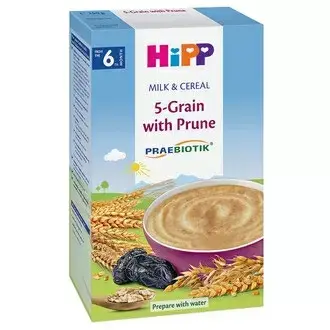 Hipp Пребиотик Инстантна Каша 5 Зърна Със Сливи 6м+ Арт. № 2918 250g