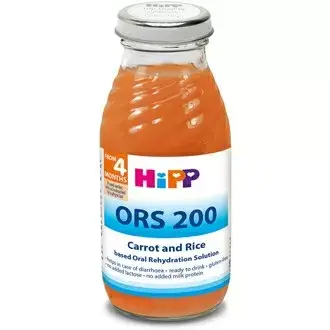 Hipp Ors 200 /Рехидриращ Разтвор Пер-Ос/ Напитка От Моркови И Ориз Арт. № 2300 200ml стек 6бр