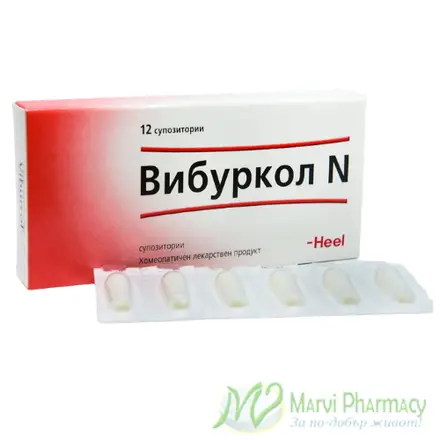 Viburcol N / Вибуркол N, при температурни състояния, 12 супозитории х 1.1 г