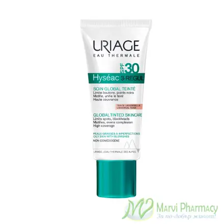 Uriage Hyseac 3-Regul SPF30 Цялостна тонирана грижа срещу несъвършенства 40 мл