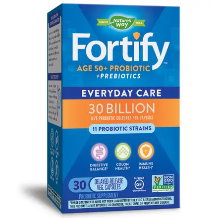 Nature`s Way Фортифай™ Пробиотик за възрастни 50+ 30 млрд. активни пробиотици x 30 V капсули