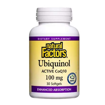 Natural Factors Убиквинол (Активен Коензим Q10) 100 mg x 30 софтгел капсули