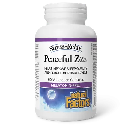 Natural Factors Peaceful Zzz Stress-Relax (Кортизол баланс и спокоен сън) х 60 капсули