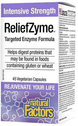 Natural Factors ReliefZyme™ Ензимна формула 295 mg x 45 V капсули