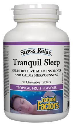 Natural Factors Tranquil Sleep Stress-Relax 116 mg x 60 дъвчащи таблетки