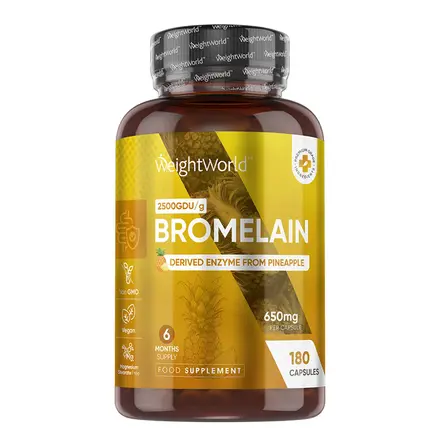 Weight World Бромелаин (oт ананас) 650 mg x 180 капсули