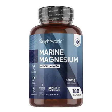 Weight World Морски магнезий (oксид) 180 mg + витамин B6 x 180 капсули