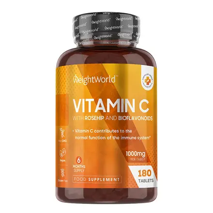 Weight World Витамин C 1000 mg + шипка и биофлавоноиди x 180 таблетки