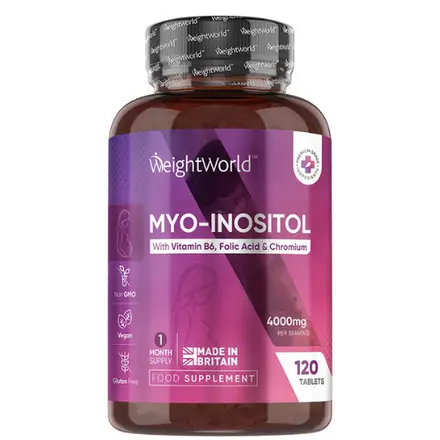 Weight World Мио-инозитол с фолиева киселина, витамин В6 и хром х 120 таблетки