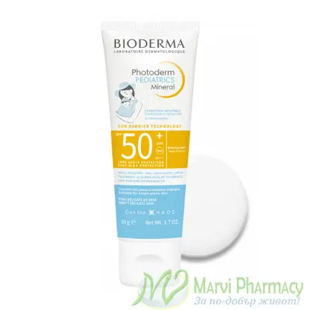 Bioderma Photoderm Pediatrics Mineral защитен крем SPF50+, 50мл
