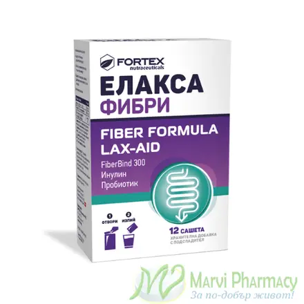 Fortex ЕЛАКСА Фибри, лаксативно действие, x12 сашета