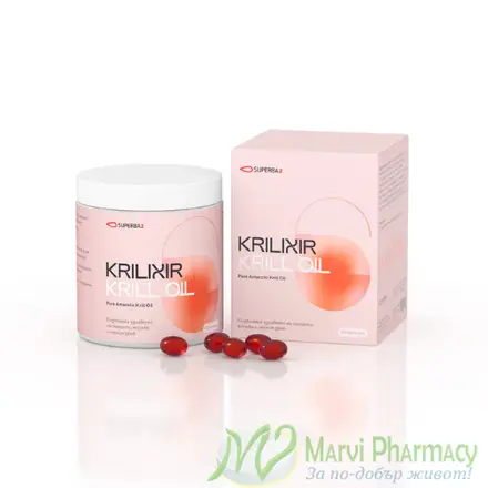 Krilixir Krill Oil - За здравето на сърцето, мозъка и черния дроб, х60 капсули