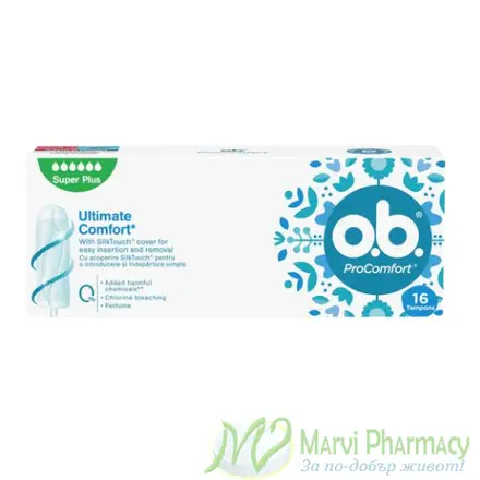 O.B. ProComfort Super Plus Дамски тампони, х16 броя