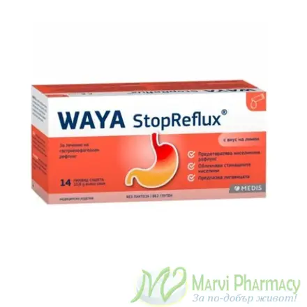 Waya StopReflux против киселини, х14 ликвид сашета