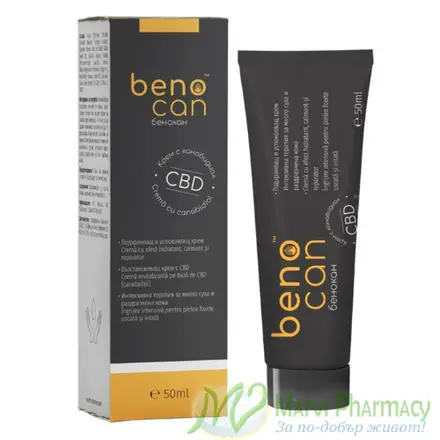 Benocan CBD cream Бенокан с канабидиол за суха и раздразнена кожа, 50 мл