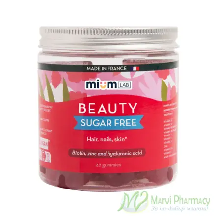Mium Lab Beauty Gummies Желирани дражета за здрави коса, кожа и нокти 42бр.