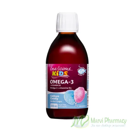 Natural Factors Sea-liciuous Omega-3 1500 mg+Витамин D3 400 IU за деца x 250 ml