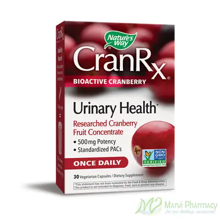 Nature's Way CranRx® Червена боровинка 500 mg х 30 V капсули