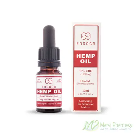 Endoca Chocolate Mint Hemp Oil Drops 1500 mg CBD/ Конопено масло на капки с 15% CBD с вкус на мента и шоколад 10мл