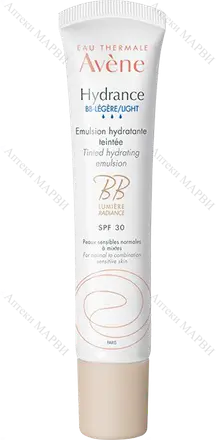 Avene Hydrance ВВ Riche / Авен, Богат хидратиращ тониран крем SPF30 - за суха / много суха кожа, 40 мл.