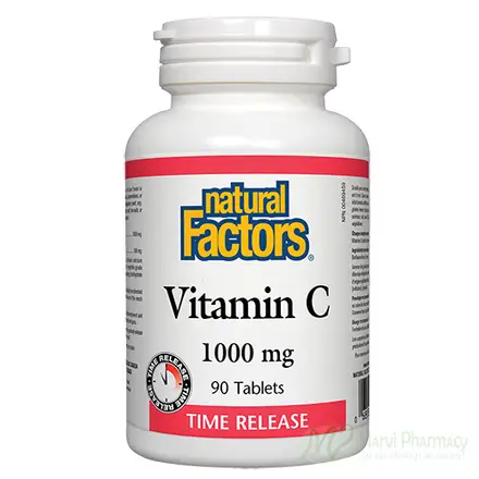 Natural Factors Витамин С + Биофлавони 1000мг. 90 табл. с удължено освобождаване