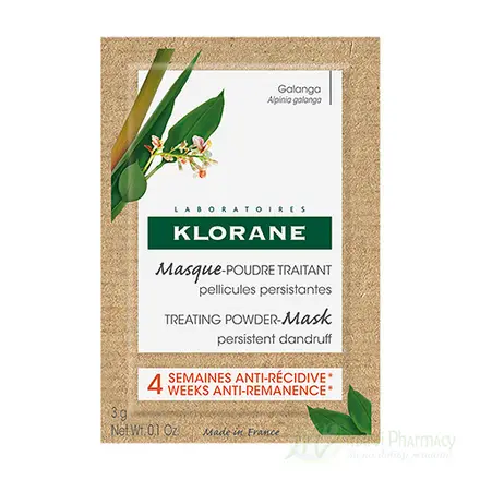 KLORANE GALANGAL Третираща маска против упорит пърхот 8 х 3г