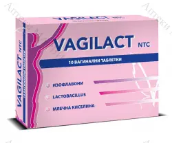 Vagilact / Вагилакт, Млечна киселина + Млечнокисели бактерии + Изфолавони, 10 ваг. табл.