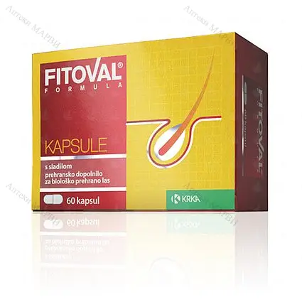 Fitoval, Капсули против косопад - биологична храна за косата, 60 капс.