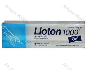Lioton 1000, гел при разширени вени, травми и оток, 100 г