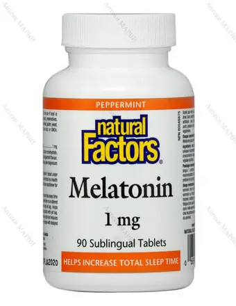 Natural Factors Мелатонин за регулиране на съня 1мг, 90 табл.