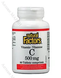 Natural Factors Витамин С 500 мг + Шипка и биофлавони, 90 табл.