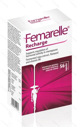 Femarelle Recharge / Фемарел Речардж, за облекчаване симптомите на менопауза, 56 капс.
