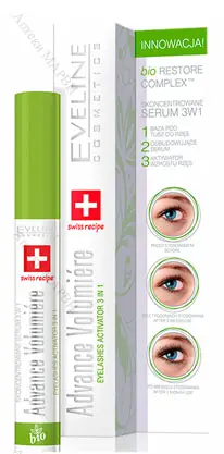 Eveline Advance Volumiere, Концентриран серум за мигли 3 в 1 - серум, активатор и основа за спирала, 10 мл.