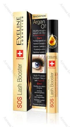 Eveline SOS Lash Booster Серум за мигли 5 в 1, с арган, 10 мл.