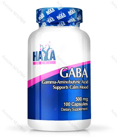 Haya Labs, GABA (Гама аминомаслена киселина), 500 мг., 100 капс.
