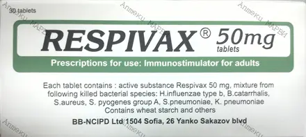 Respivax / Респивакс, Имуностимулатор за възрастни, 50 мг, 30 табл.