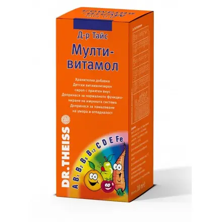 МУЛТИВИТАМИНОЛ СИРОП Д-Р ТАЙС 200 МЛ