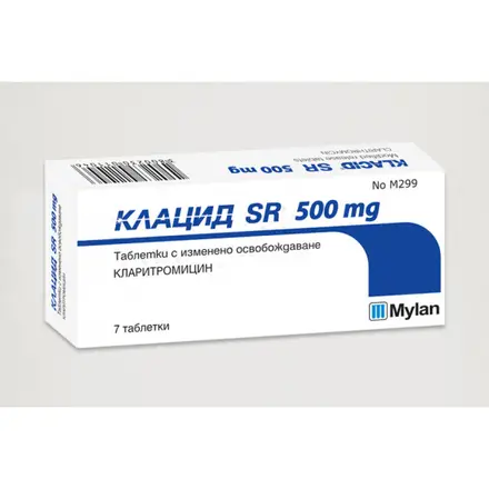 КЛАЦИД SR табл. 500мг х 7